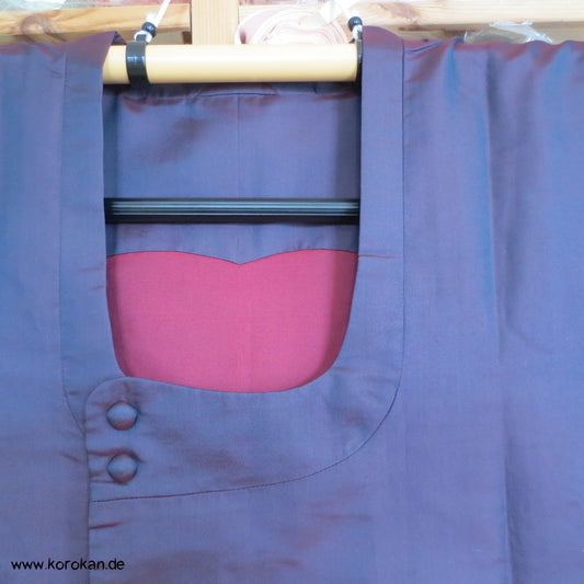 changierende Seide Michiyuki Regenmantel