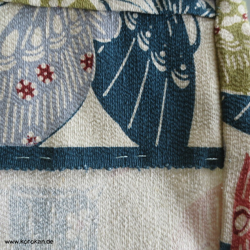 allover Schmetterlinge Tsumugi Seiden Hitoe Kimono