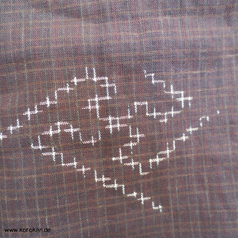 Sayagata Kasuri Haori mit kariertem Futter