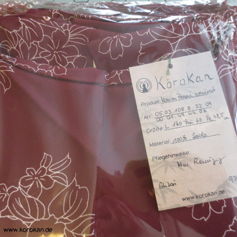 Päonien und Shibori Seidencrepe Komon Kimono