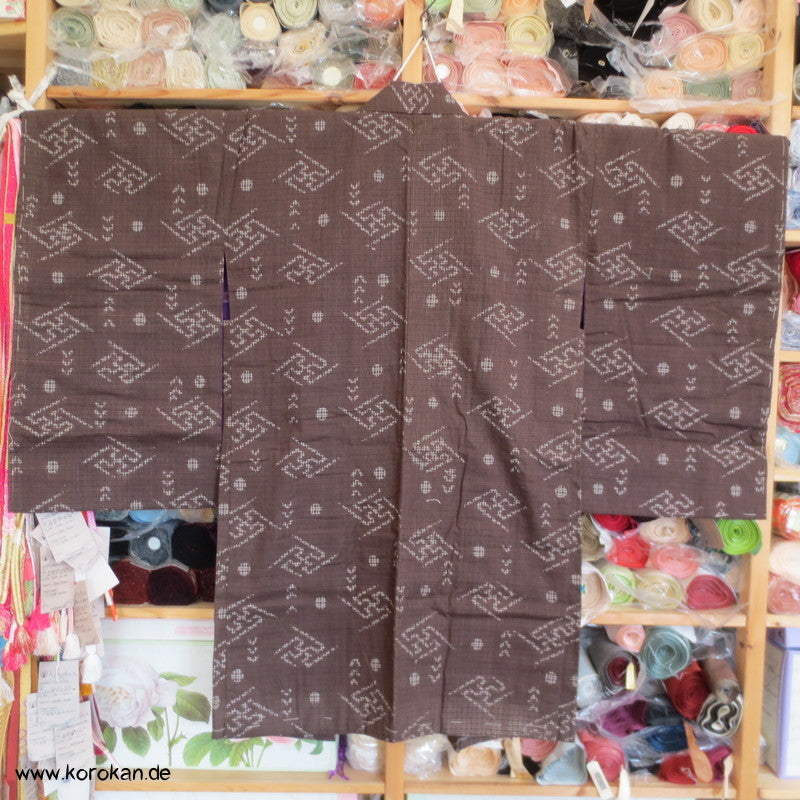 Sayagata Kasuri Haori mit kariertem Futter
