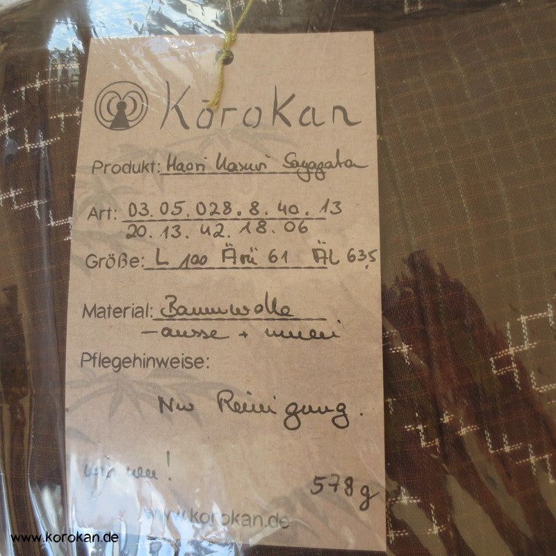 Sayagata Kasuri Haori mit kariertem Futter