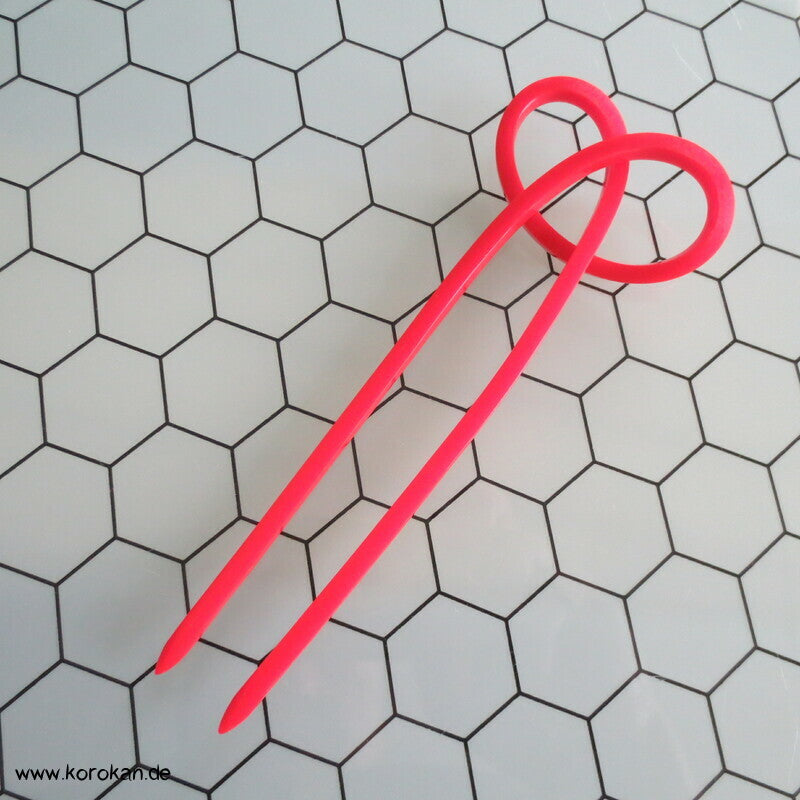 rote Knoten Haarnadel