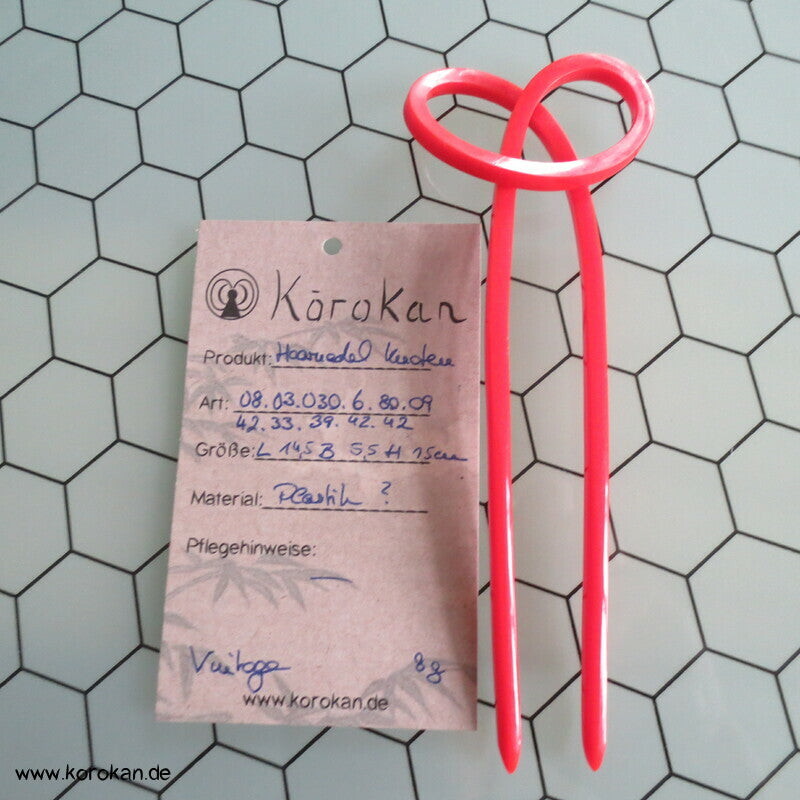 rote Knoten Haarnadel