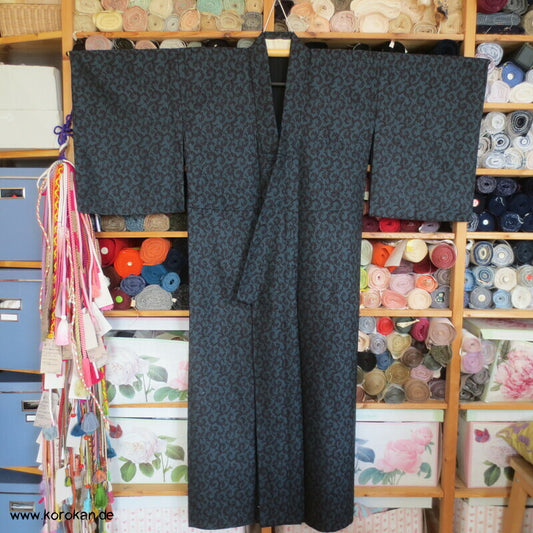 Jacquard Arabesken Hitoe Woll Kimono