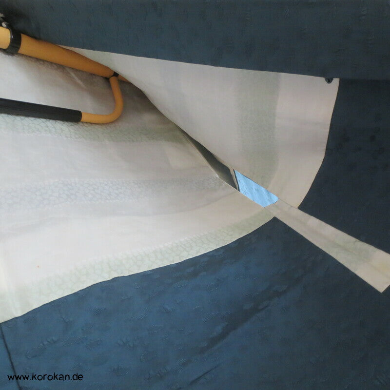 Haori Kimono Jacke petrol blasiger Seiden Matelassé