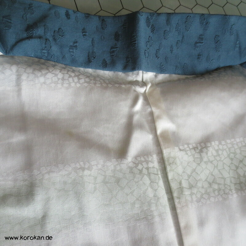 Haori Kimono Jacke petrol blasiger Seiden Matelassé