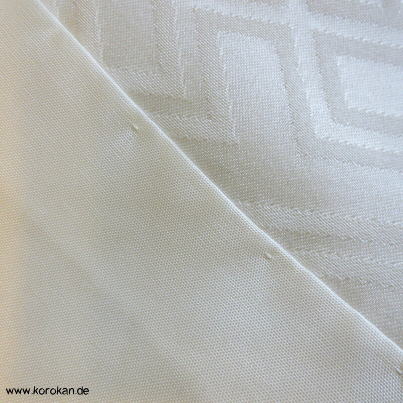 Shibori Rauten und Stickerei Furisode, Rinzu Damast
