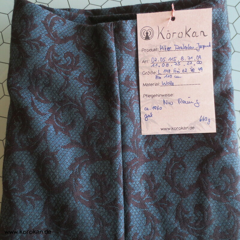Jacquard Arabesken Hitoe Woll Kimono