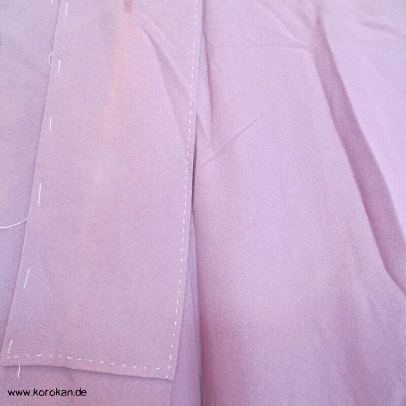 abstrakte Bäume weiß auf mauve Tsukesage Kimono