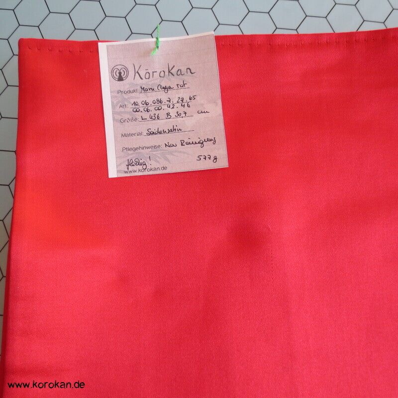 einfacher rot rosa Seidensatin Kimono Obi - Maru Breite