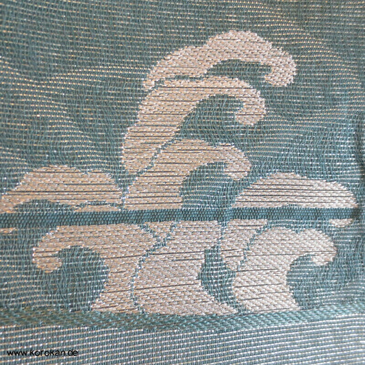 Wellen, Segaiha, Nebel silberblau Fukuro Obi