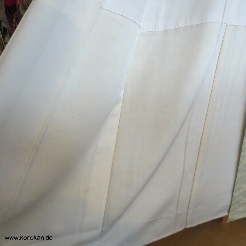 Bambusblätter Farbverlauf Tsukesage Seidencrepe Kimono