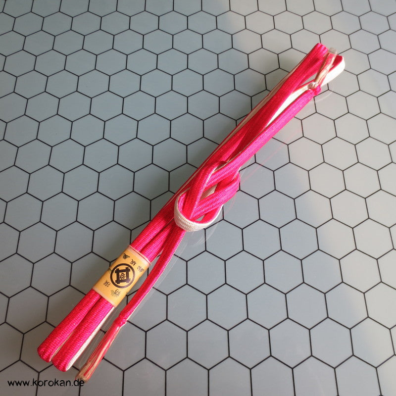 pink weiß Obijime, geflochten, im Originalzustand