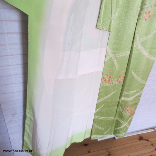 Frühlingswiese Shibori Seiden Komon Kimono