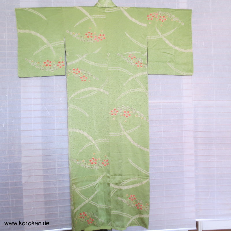 Frühlingswiese Shibori Seiden Komon Kimono