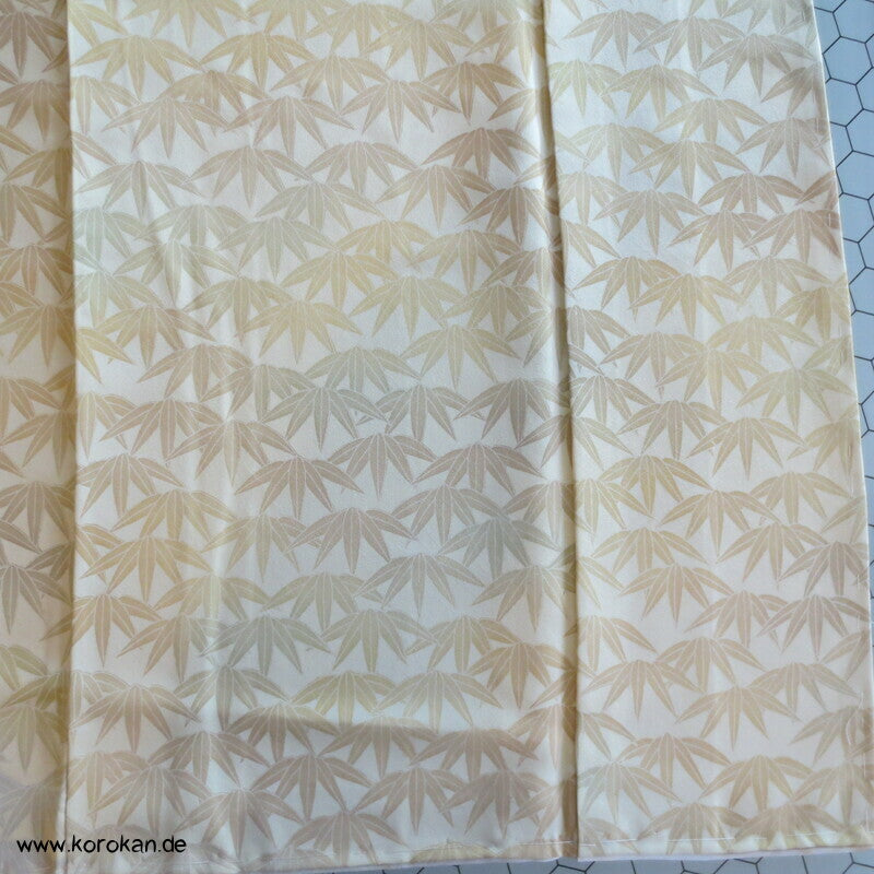Bambusblätter Farbverlauf Tsukesage Seidencrepe Kimono