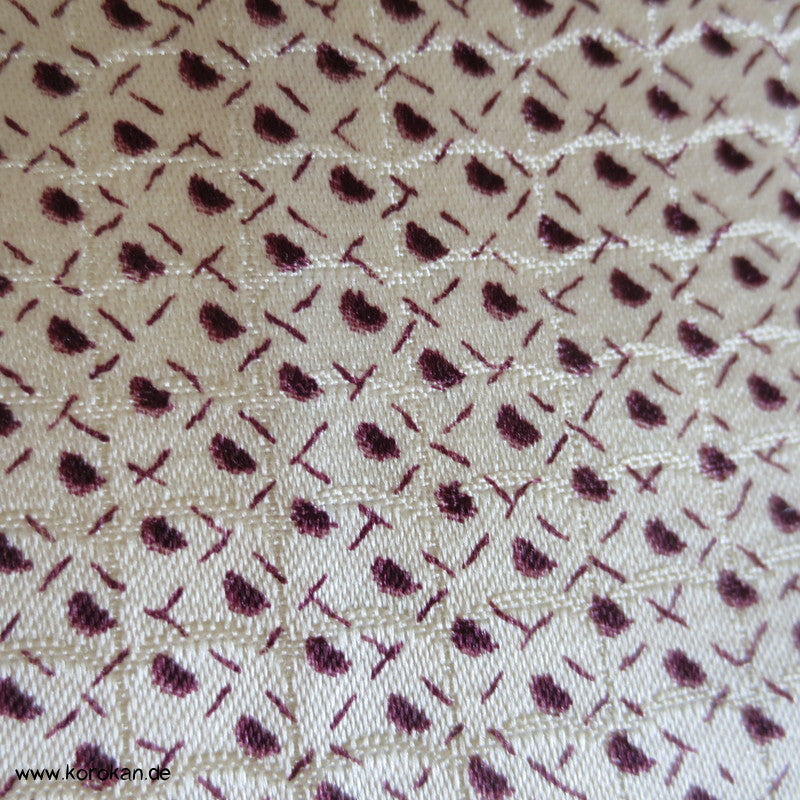 Kanoko Dot mit Fächern Komon Kimono Seidendamast