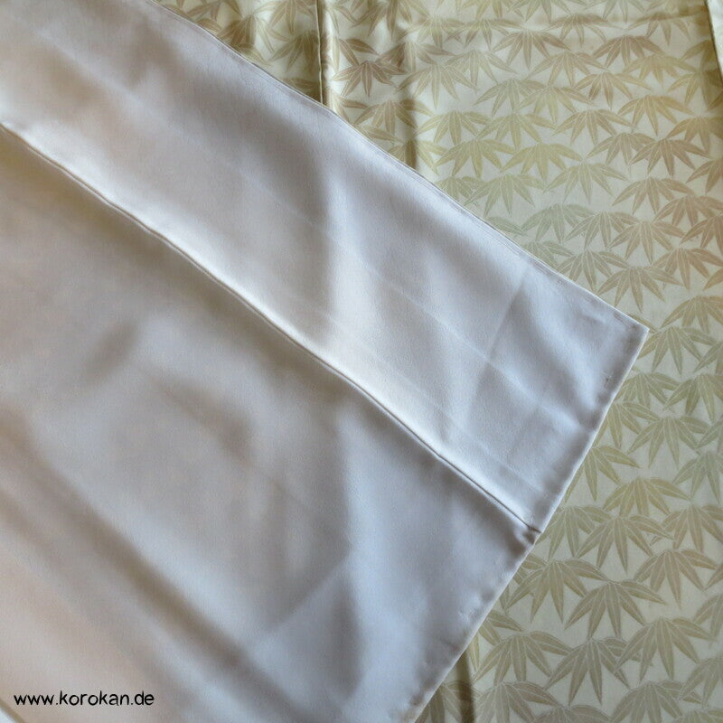 Bambusblätter Farbverlauf Tsukesage Seidencrepe Kimono