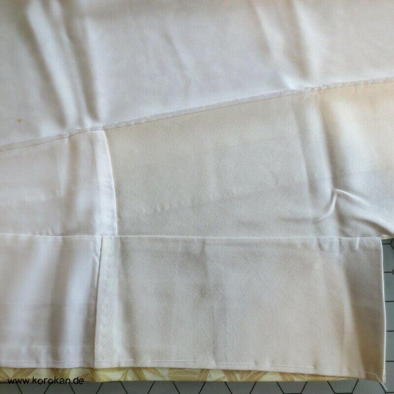 Bambusblätter Farbverlauf Tsukesage Seidencrepe Kimono
