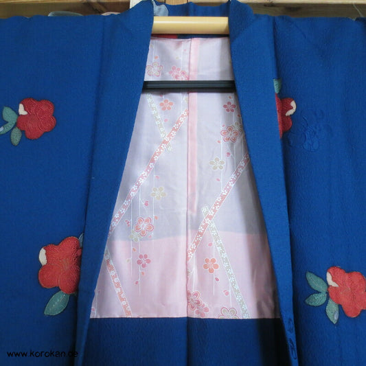 Haori Kimono Jacke Kamelien Seiden Matelassé