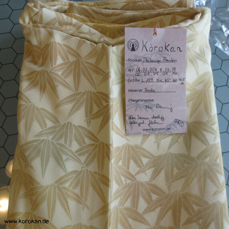 Bambusblätter Farbverlauf Tsukesage Seidencrepe Kimono