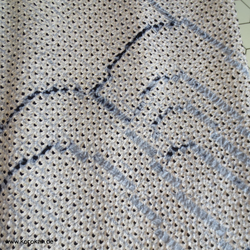 Full Shibori Wellen Seidendamast Komon Kimono