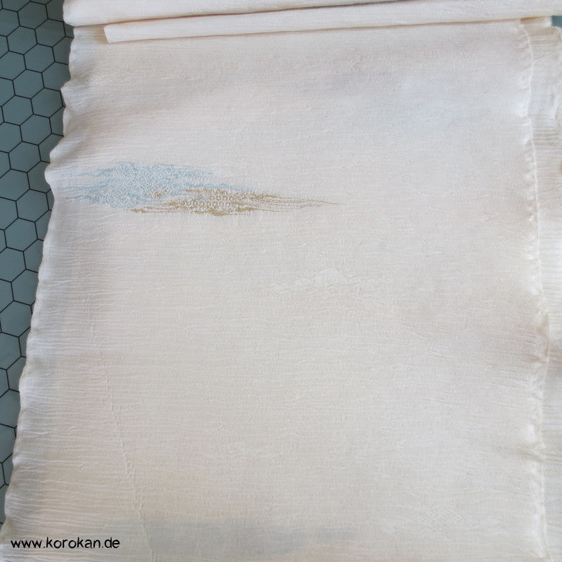 Nebelmuster in Lurex und Urushi Seiden Kimono Borkenkrepp