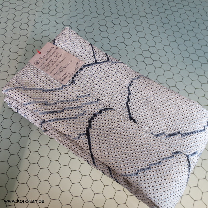 Full Shibori Wellen Seidendamast Komon Kimono