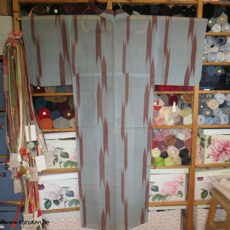 Pfeilmuster Kasuri Organza Hitoe Kimono