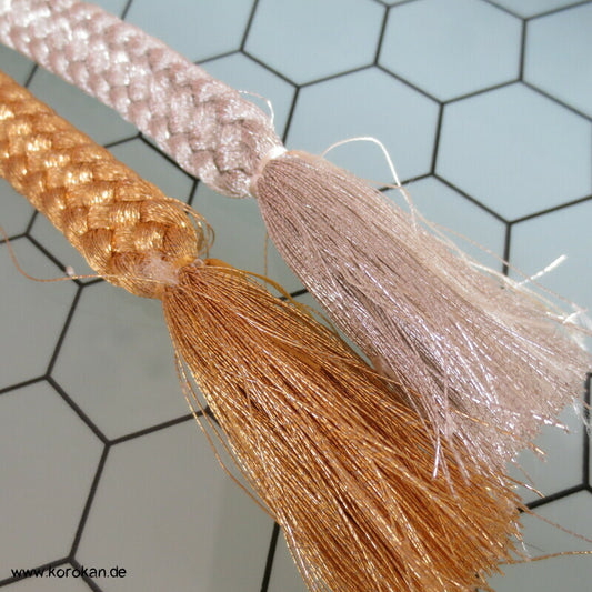 gold - silber, breit Obijime, Seide / Lurex