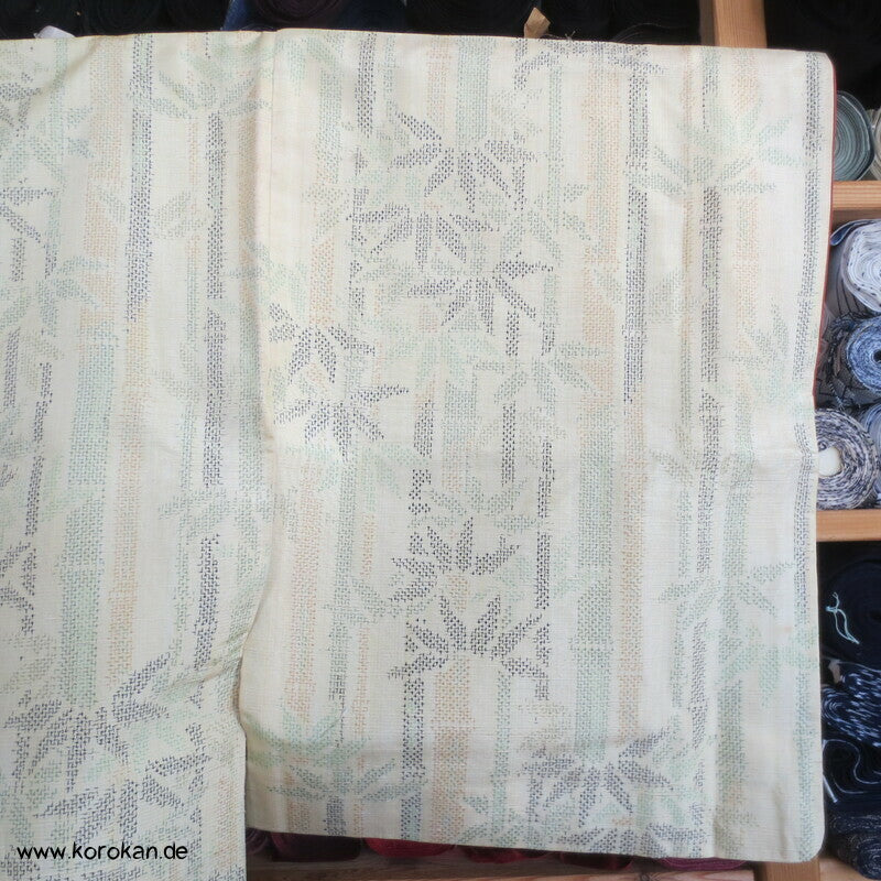 Japan Bambus Kasuri Tsumugi Seiden Kimono