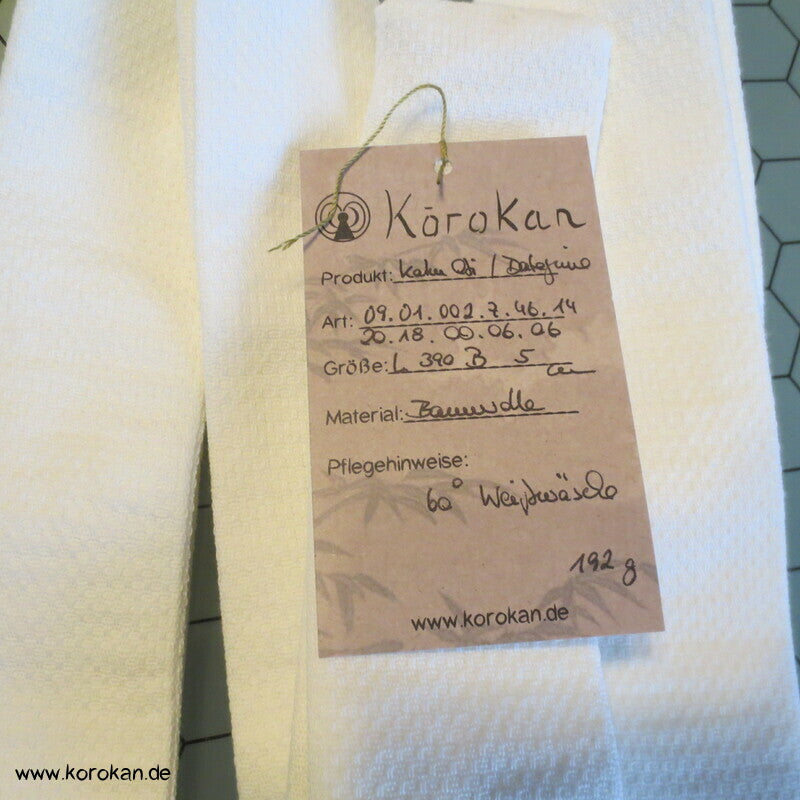 Kaku Männer Obi Gürtel / Datejime weiße Gerstenkorn Baumwolle