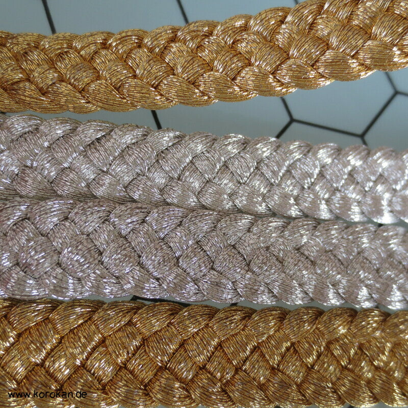 gold - silber, breit Obijime, Seide / Lurex