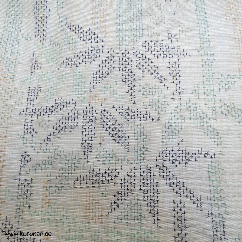 Japan Bambus Kasuri Tsumugi Seiden Kimono