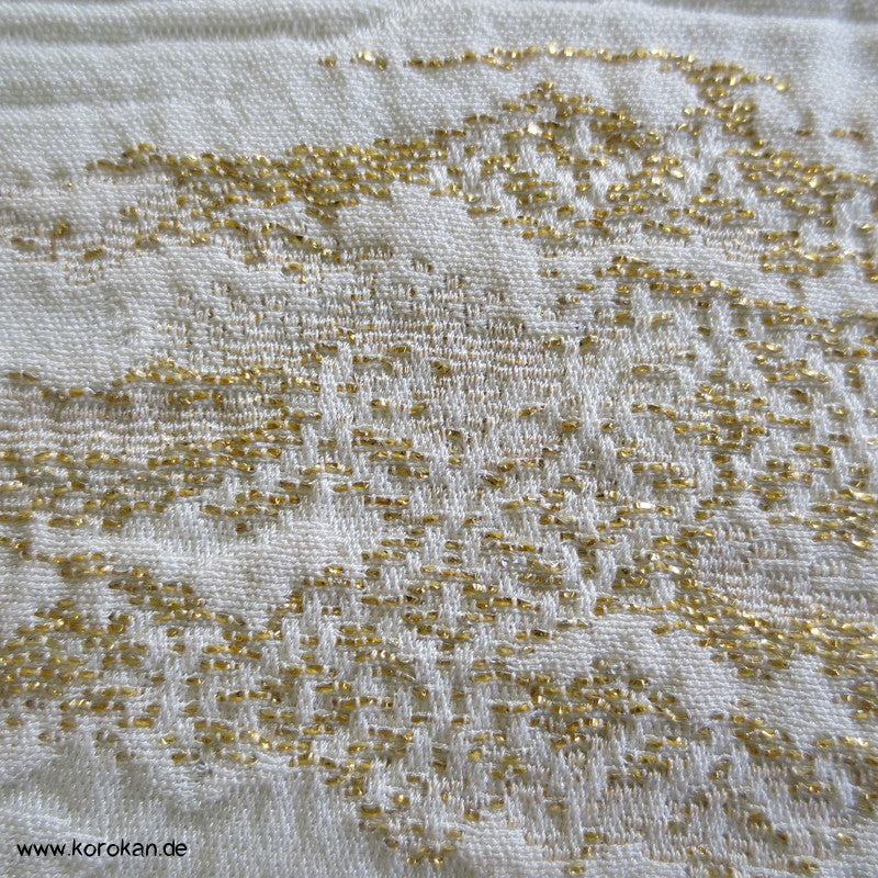 Nebelmuster in Lurex und Urushi Seiden Kimono Borkenkrepp