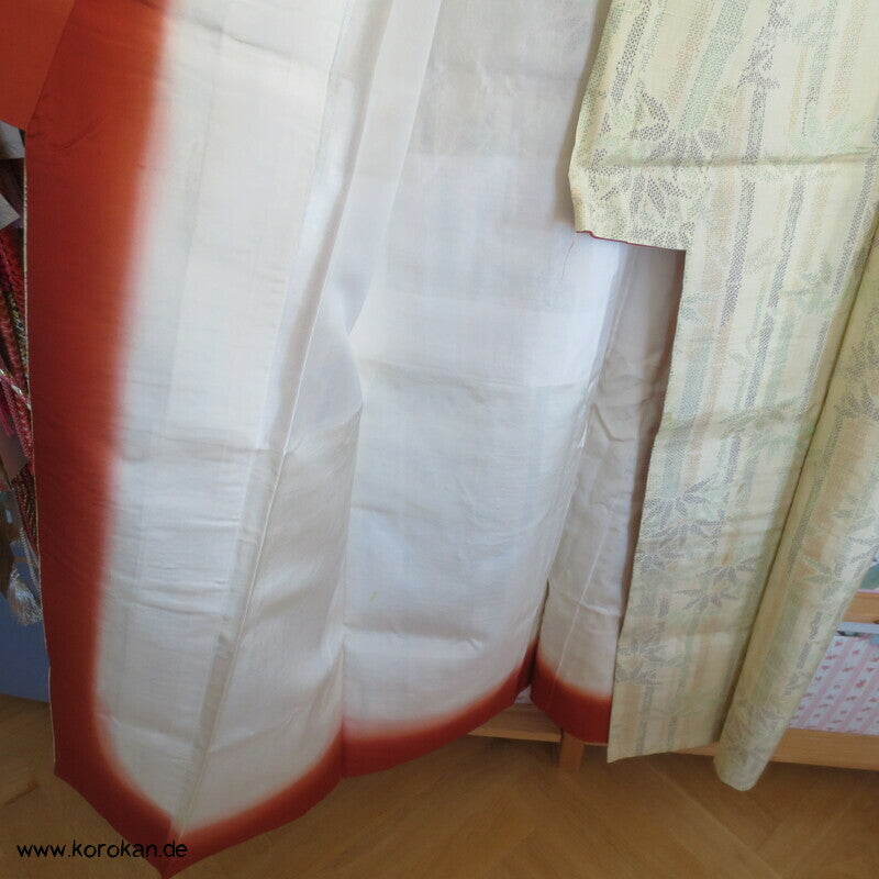 Japan Bambus Kasuri Tsumugi Seiden Kimono