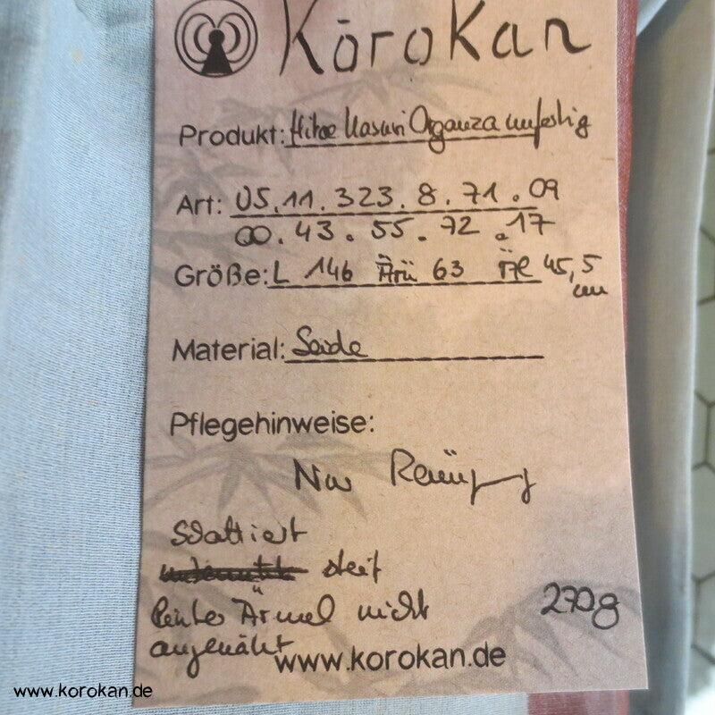 Pfeilmuster Kasuri Organza Hitoe Kimono