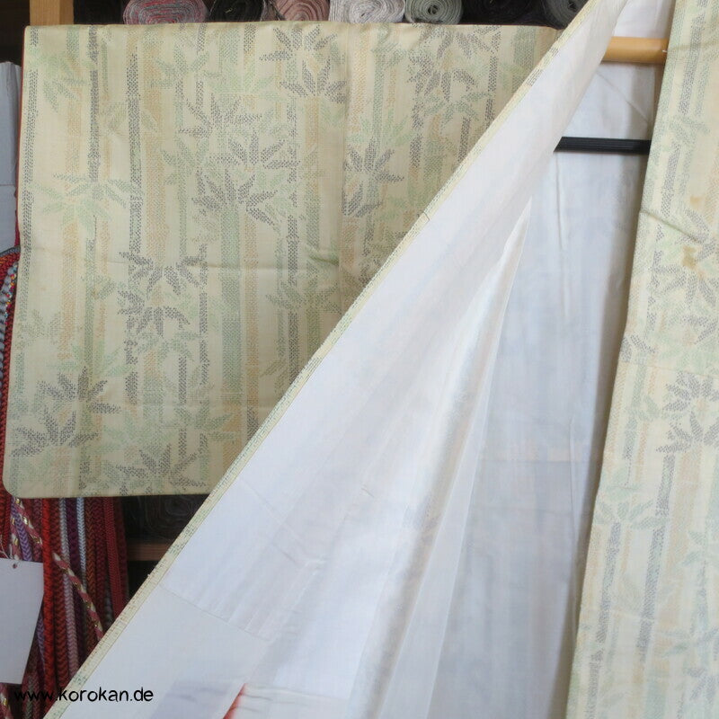 Japan Bambus Kasuri Tsumugi Seiden Kimono