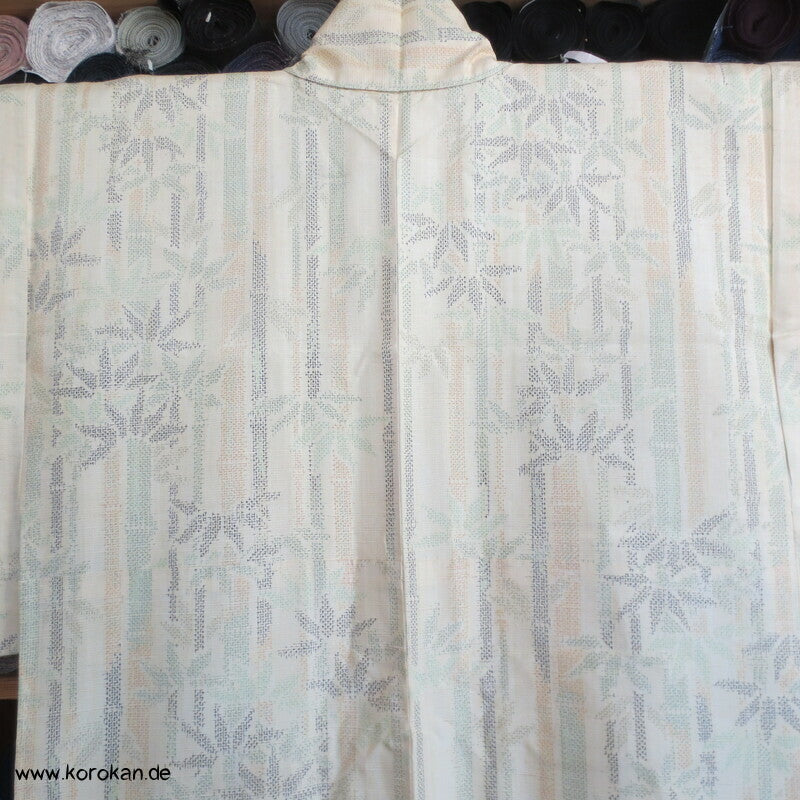 Japan Bambus Kasuri Tsumugi Seiden Kimono