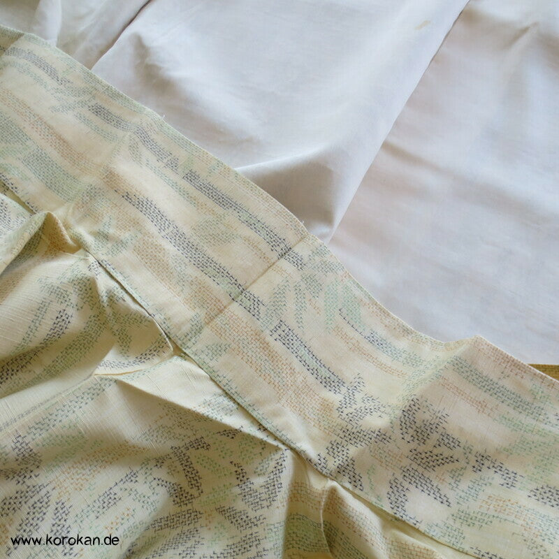 Japan Bambus Kasuri Tsumugi Seiden Kimono