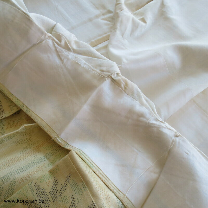 Japan Bambus Kasuri Tsumugi Seiden Kimono