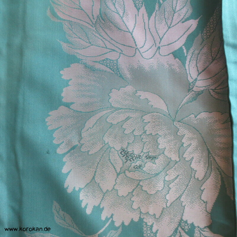 flieder Päonien auf türkis Komon Jacquard Kimono