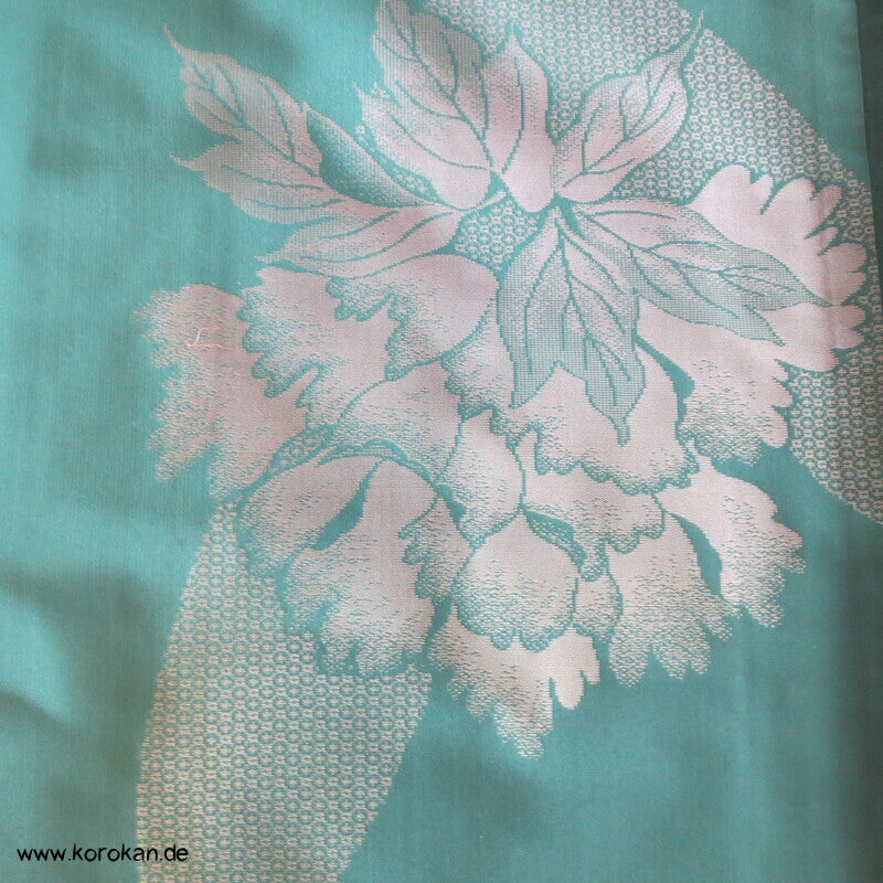 flieder Päonien auf türkis Komon Jacquard Kimono