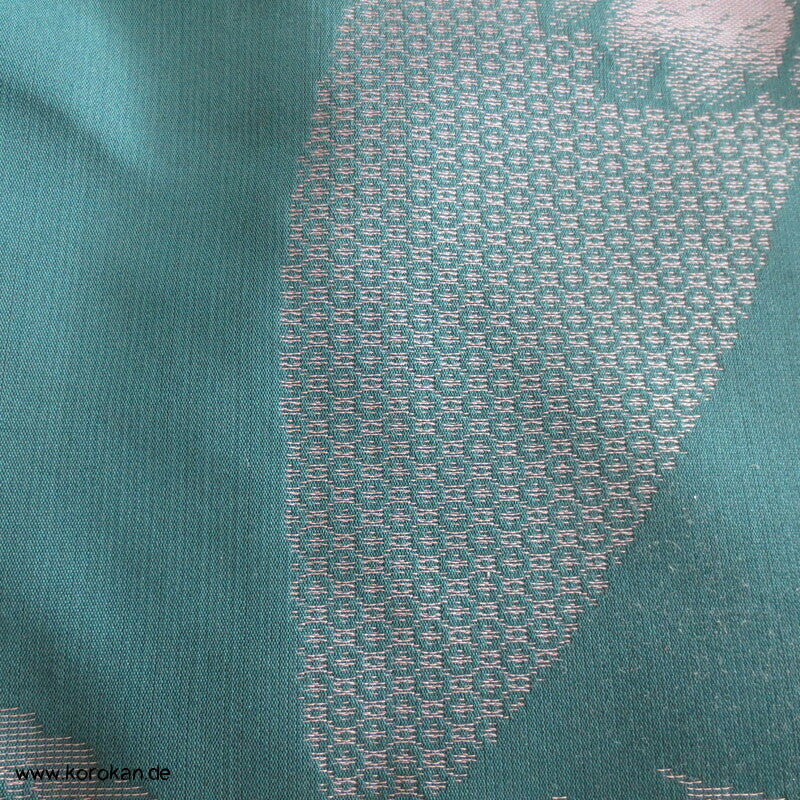 flieder Päonien auf türkis Komon Jacquard Kimono