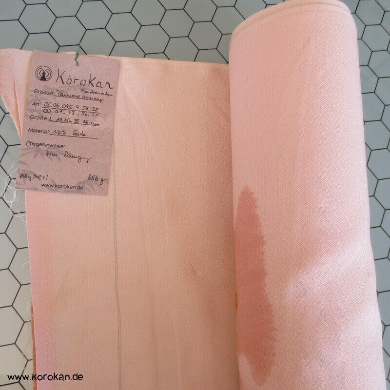 Mandarinenten Rinzu Damast Seide Tanmono für Homongi Kimono