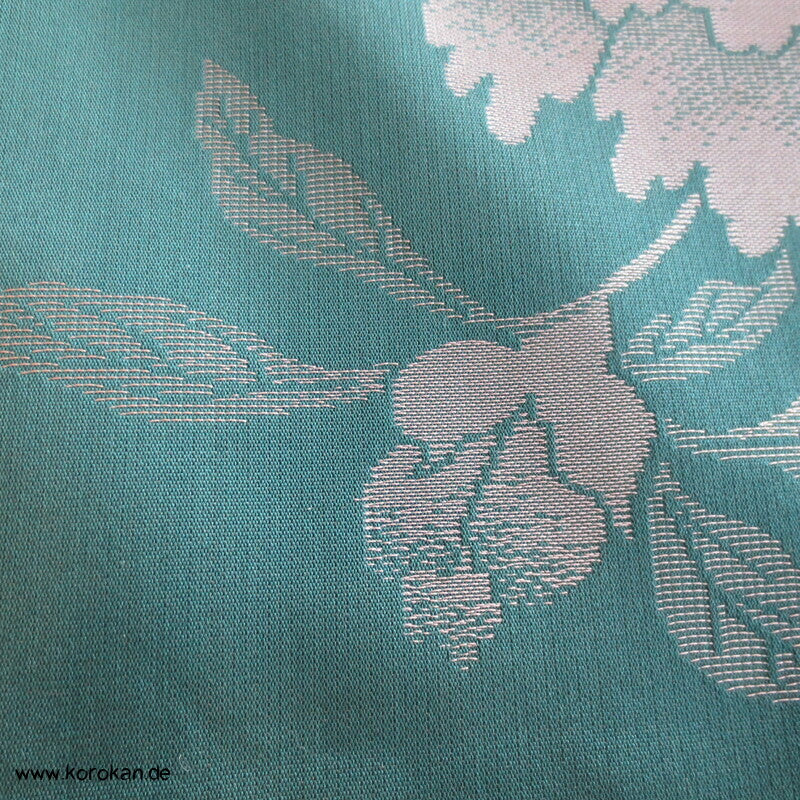 flieder Päonien auf türkis Komon Jacquard Kimono