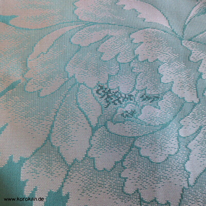 flieder Päonien auf türkis Komon Jacquard Kimono
