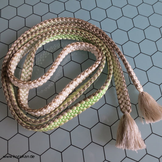 hellgrün weiß, Lurex Verlauf Obijime