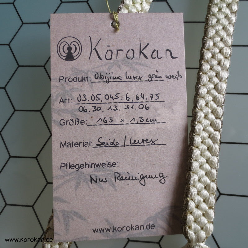 hellgrün weiß, Lurex Verlauf Obijime